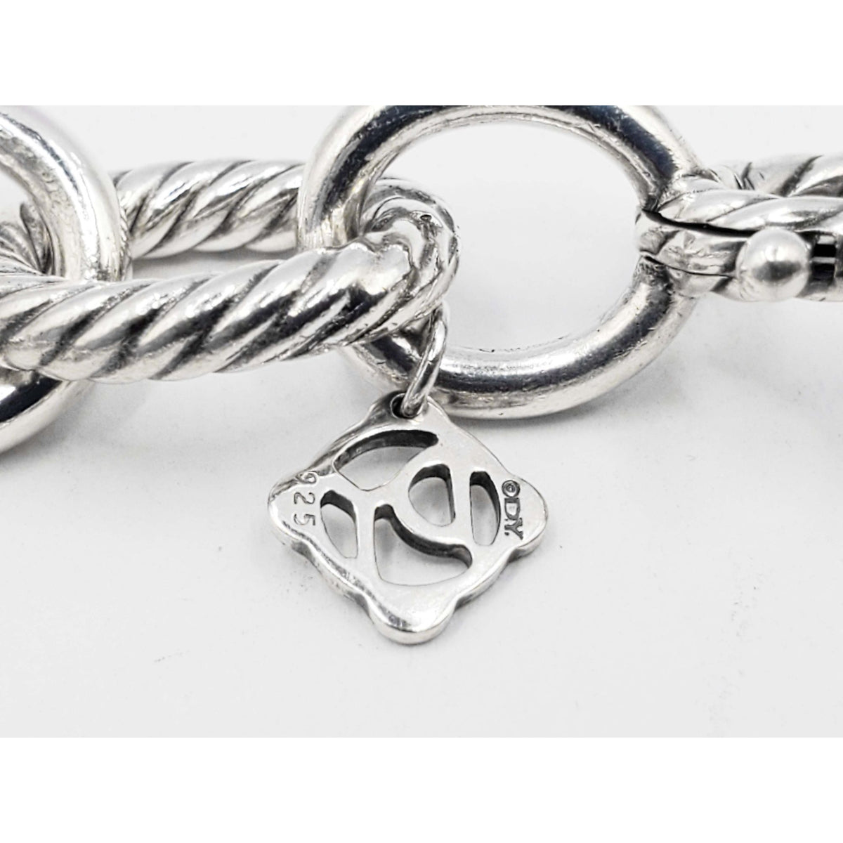 David Yurman Oval Link Chain Bracelet 12mm Sterling Silver 7.5"