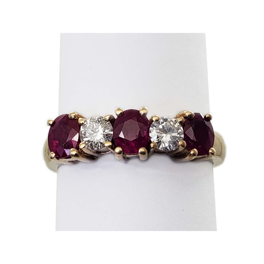 BITA Natural Ruby & Diamond Ring 14k Gold Size 10