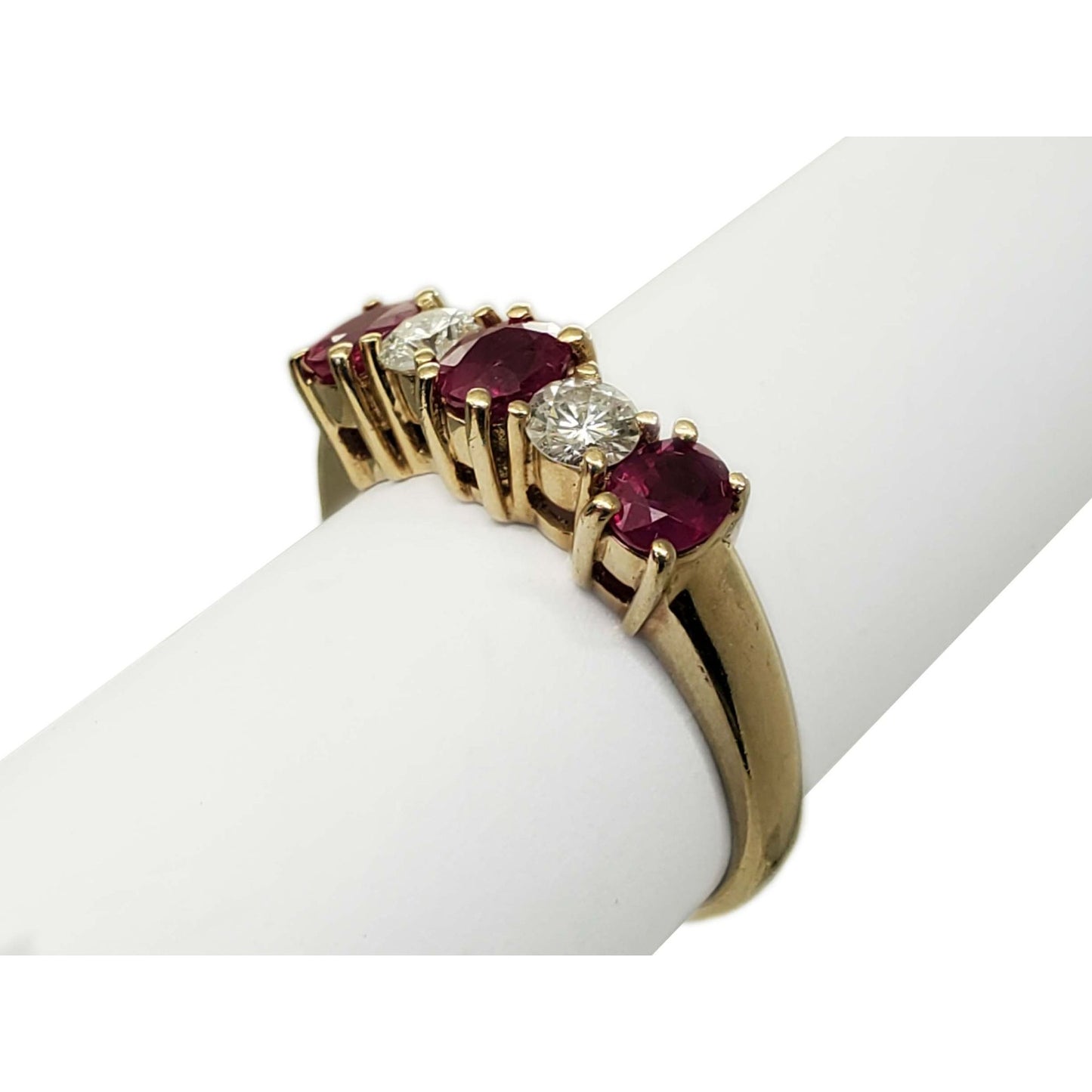 BITA Natural Ruby & Diamond Ring 14k Gold Size 10