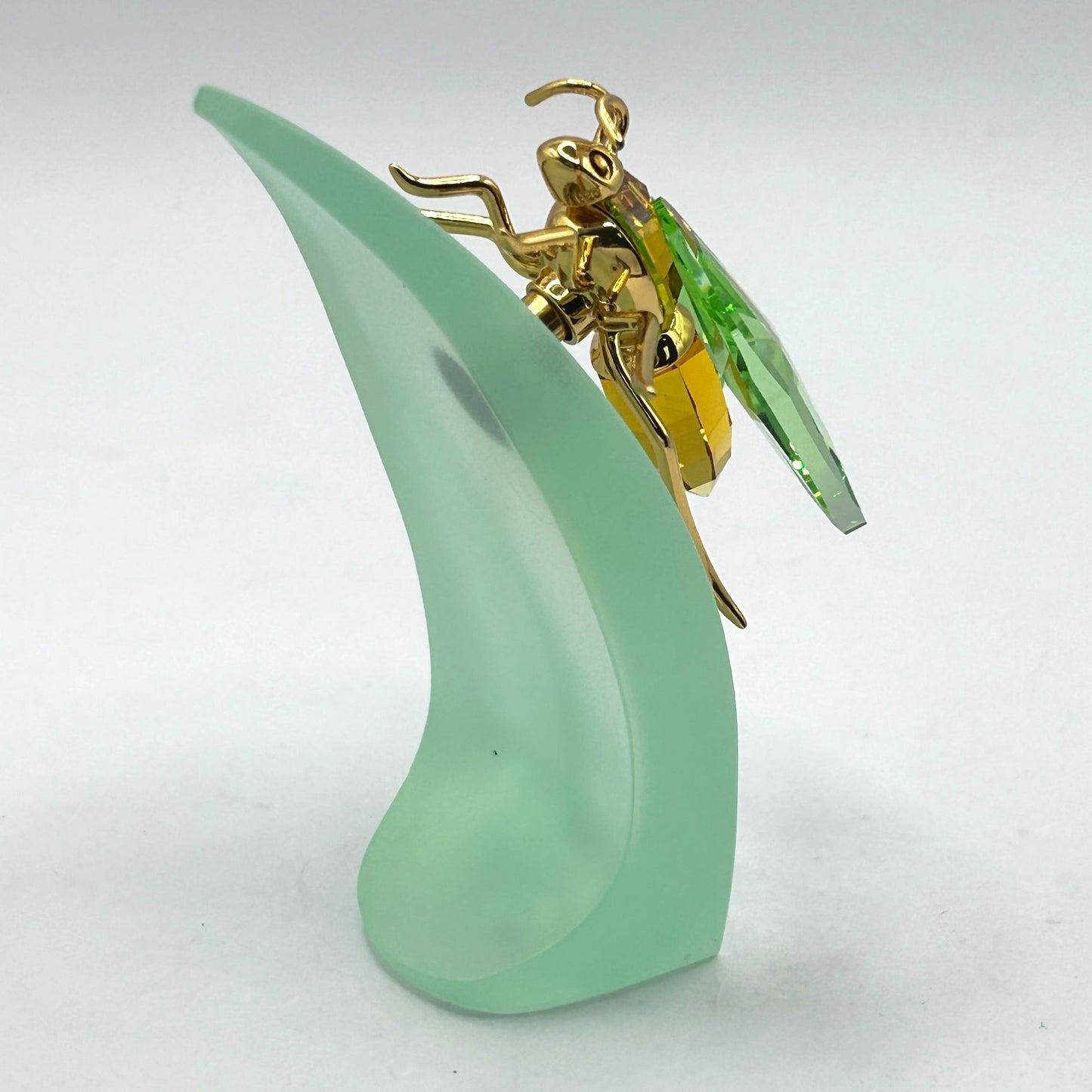 Swarovski Crystal 925 Gold Plated 250496 Olive/Amber Akima Fly Box/COA + Display