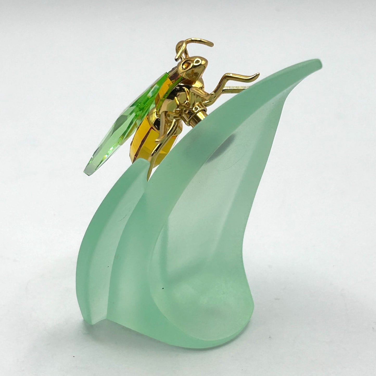 Swarovski Crystal 925 Gold Plated 250496 Olive/Amber Akima Fly Box/COA + Display