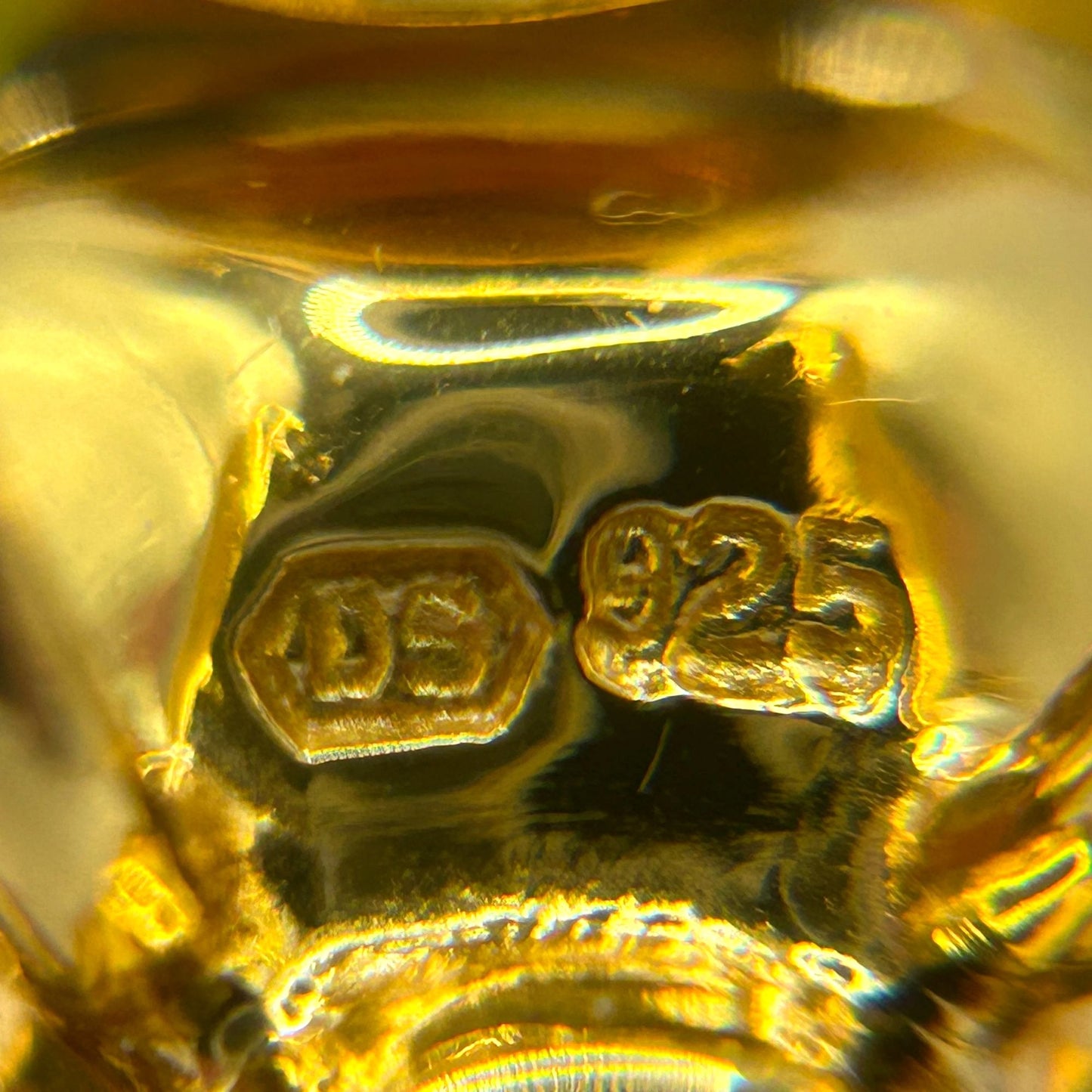 Swarovski Crystal 925 Gold Plated 250496 Olive/Amber Akima Fly Box/COA + Display