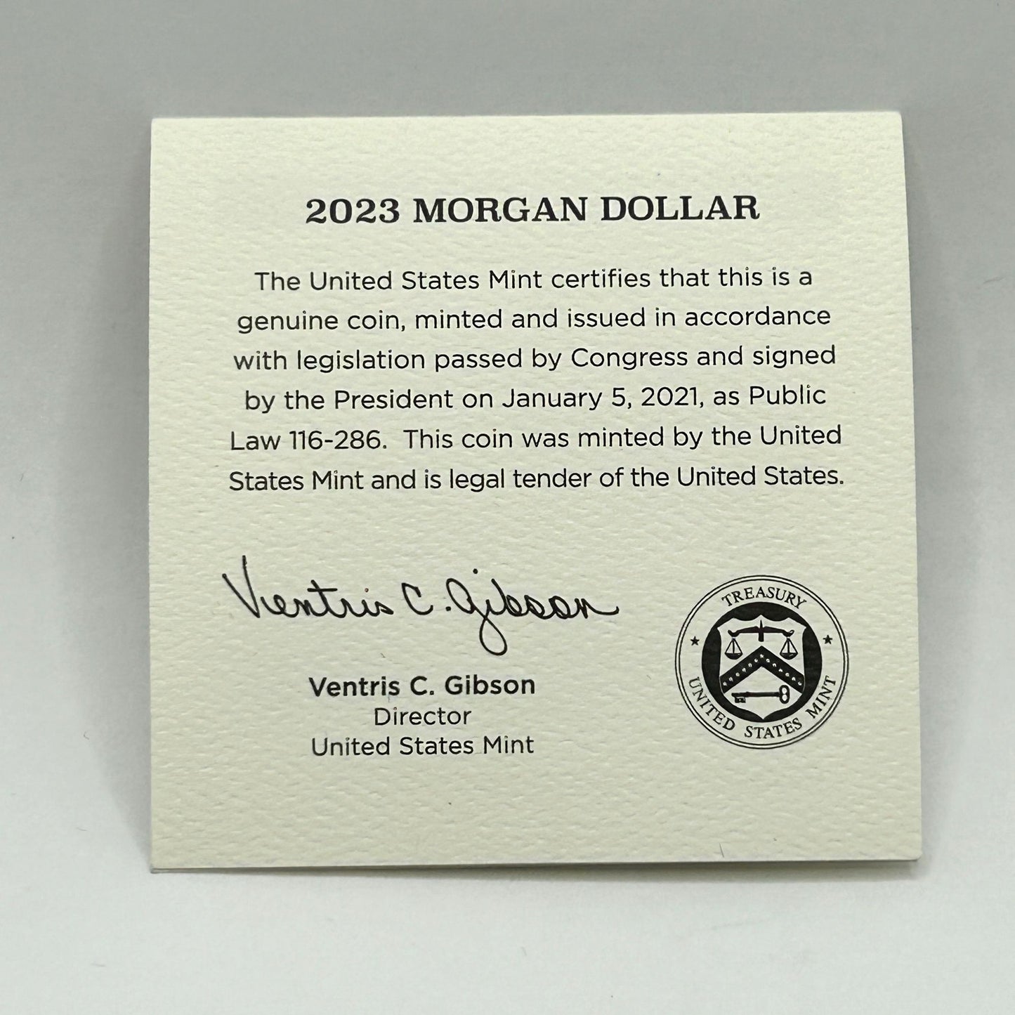 2023-S San Francisco Proof Morgan Silver Dollar Coin OGP & COA