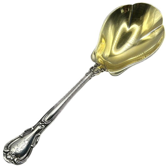 Gorham Chantilly Berry/Casserole Spoon - Sterling, Gilded Bowl, 1895, Monogram G