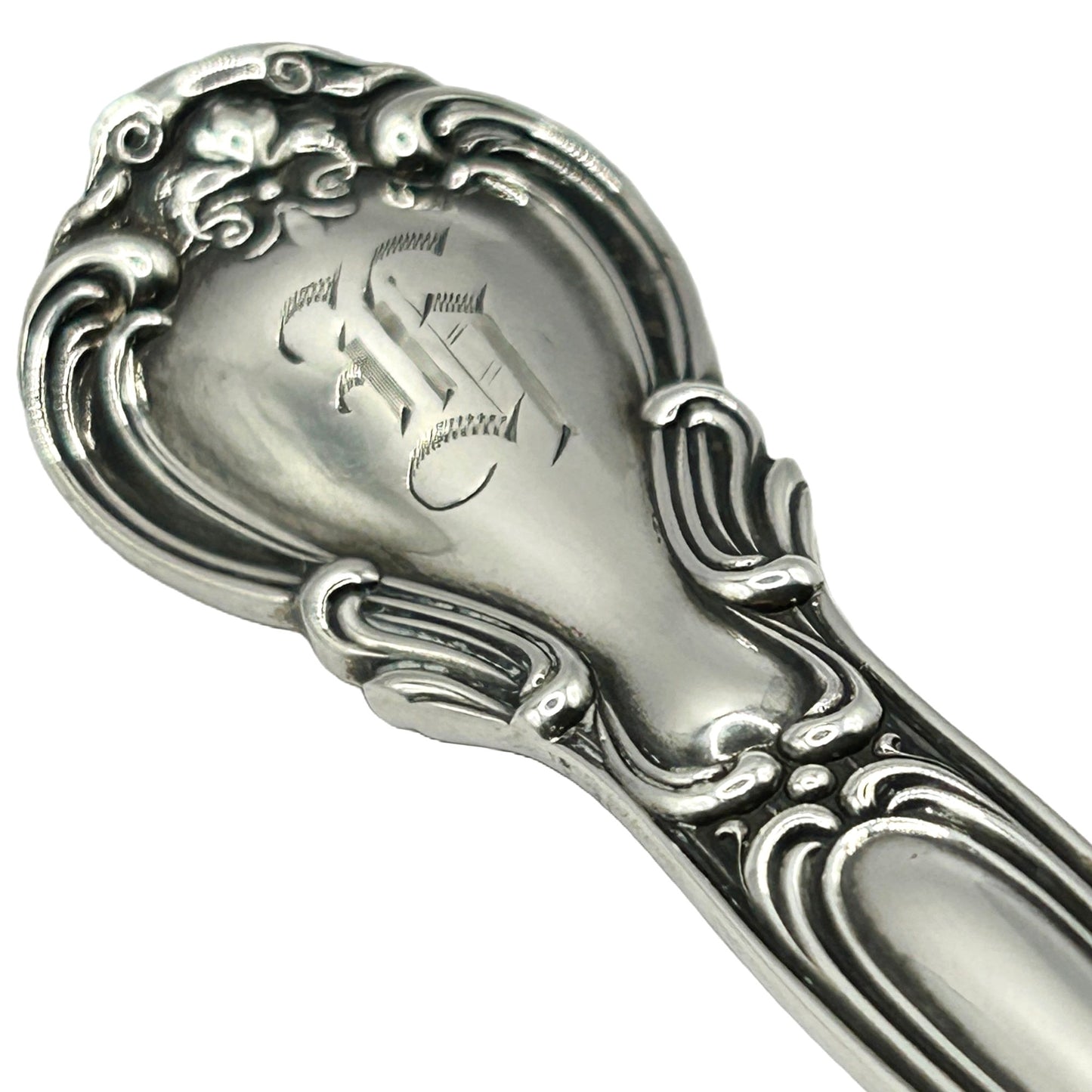 Gorham Chantilly Berry/Casserole Spoon - Sterling, Gilded Bowl, 1895, Monogram G