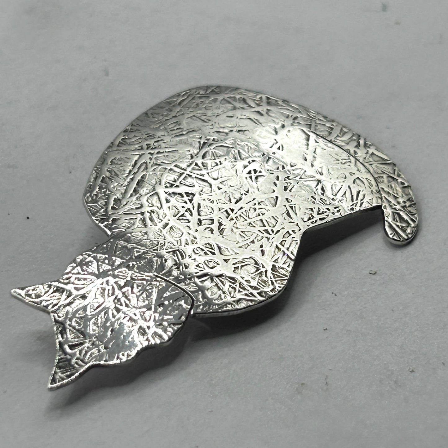 Vintage Serendip Designs 925 Sterling Silver Cat Brooch