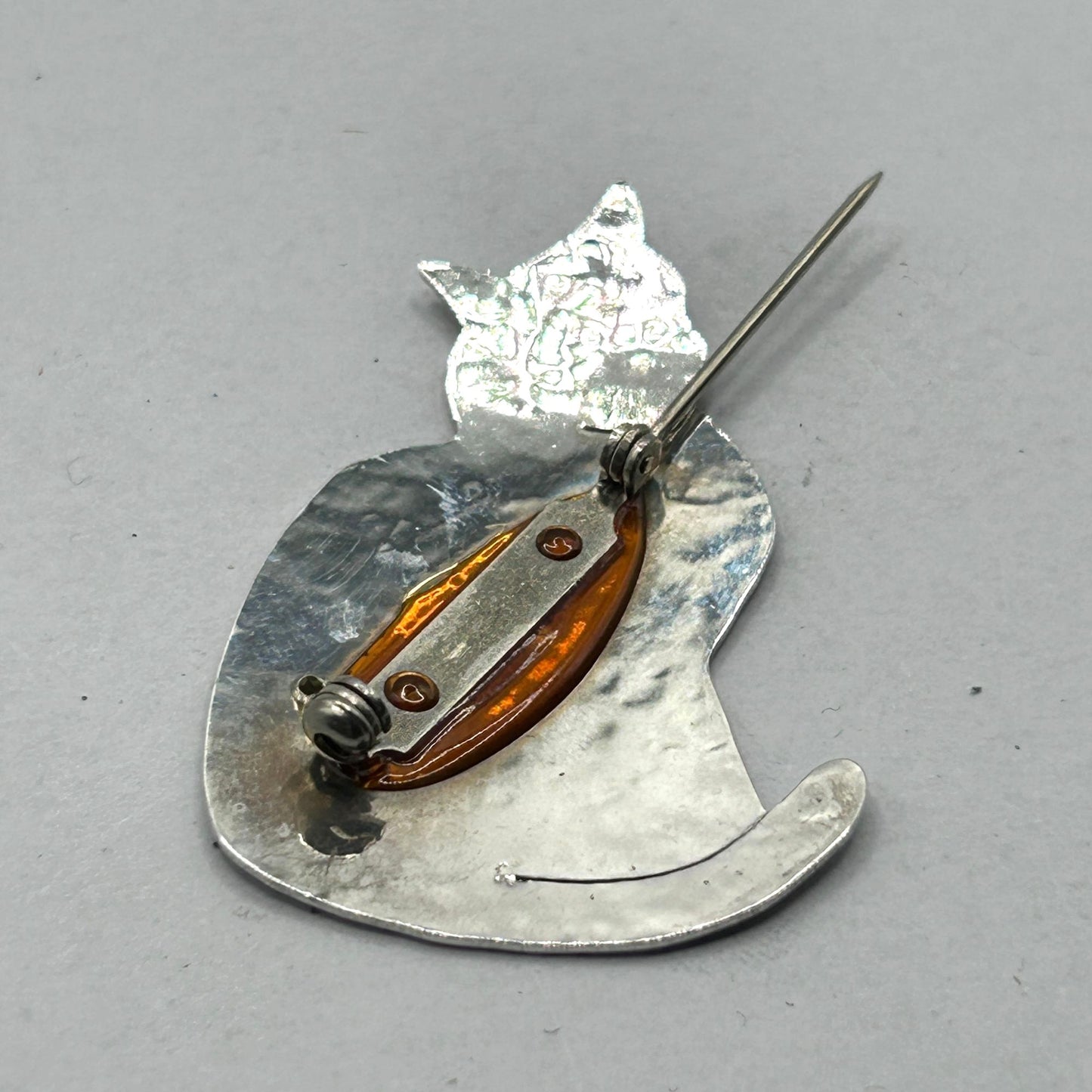 Vintage Serendip Designs 925 Sterling Silver Cat Brooch