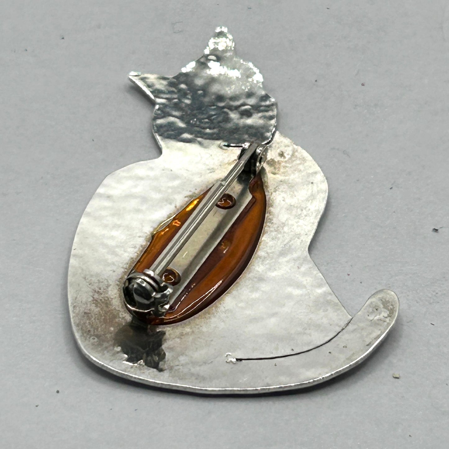 Vintage Serendip Designs 925 Sterling Silver Cat Brooch