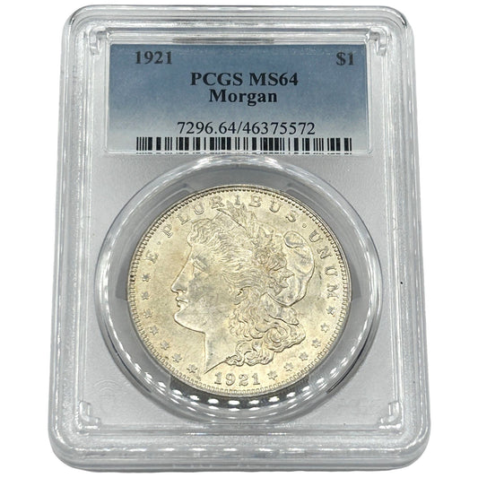 1921 Morgan Silver Dollar $1 – PCGS MS64 – Philadelphia Mint
