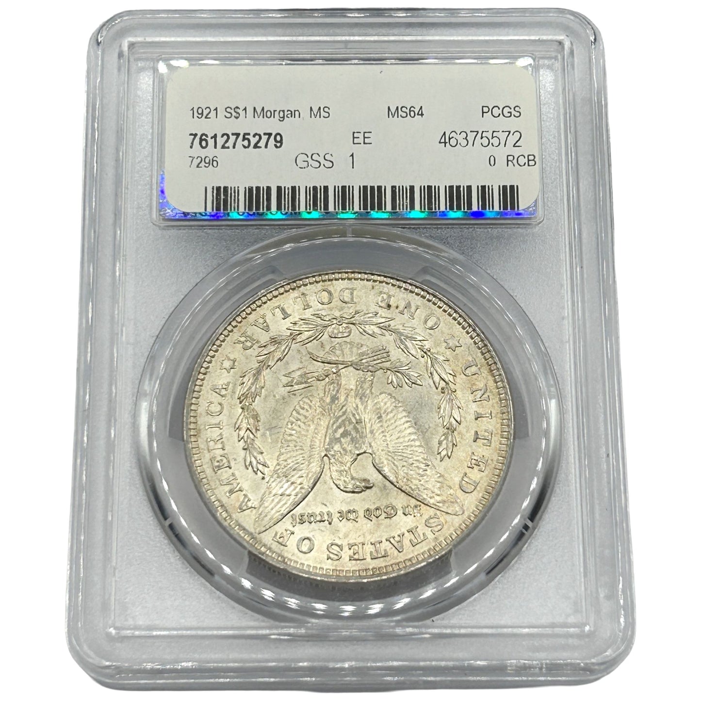 1921 Morgan Silver Dollar $1 – PCGS MS64 – Philadelphia Mint