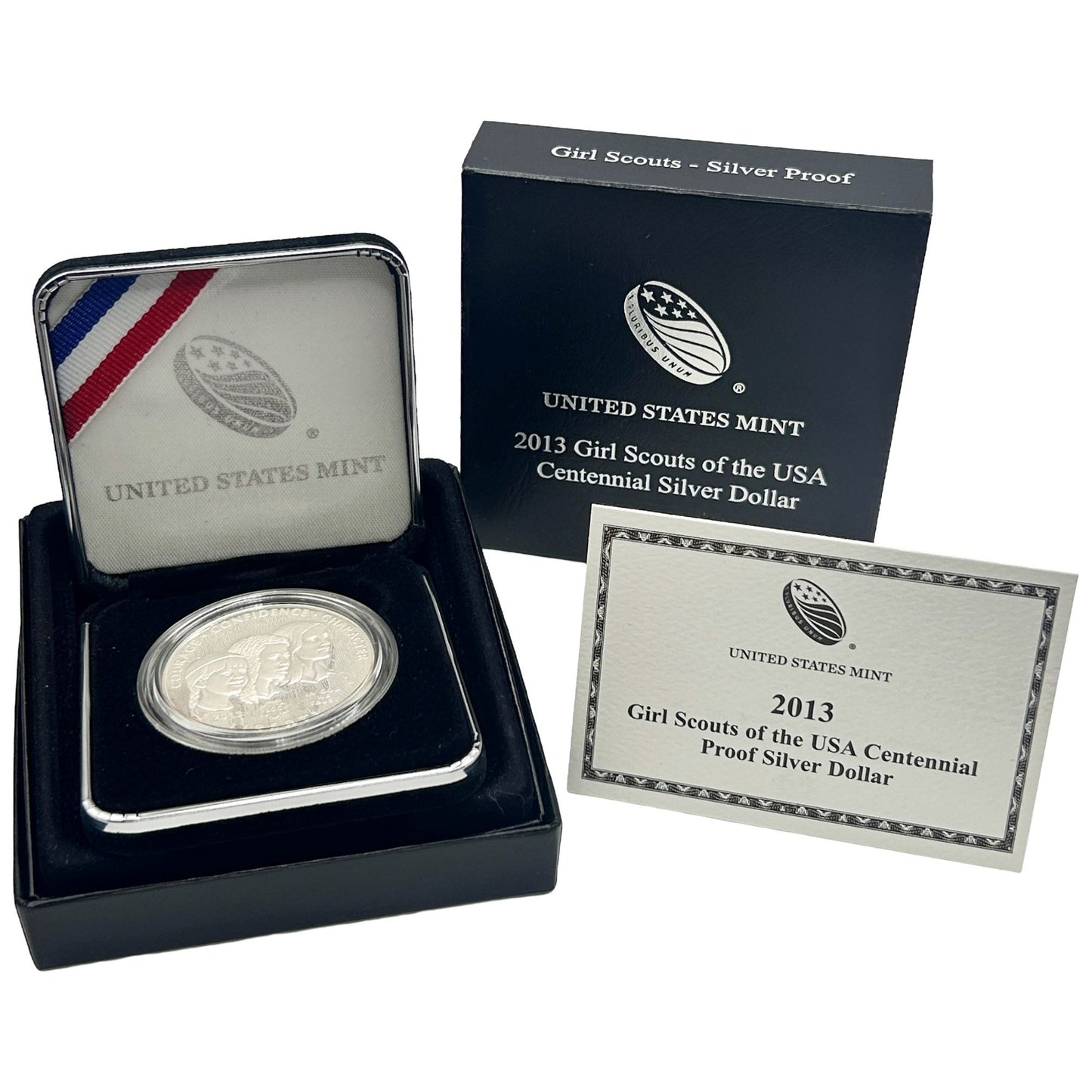 2013 W Girl Scouts Centennial PROOF Silver Dollar US Mint Coin with Box and COA
