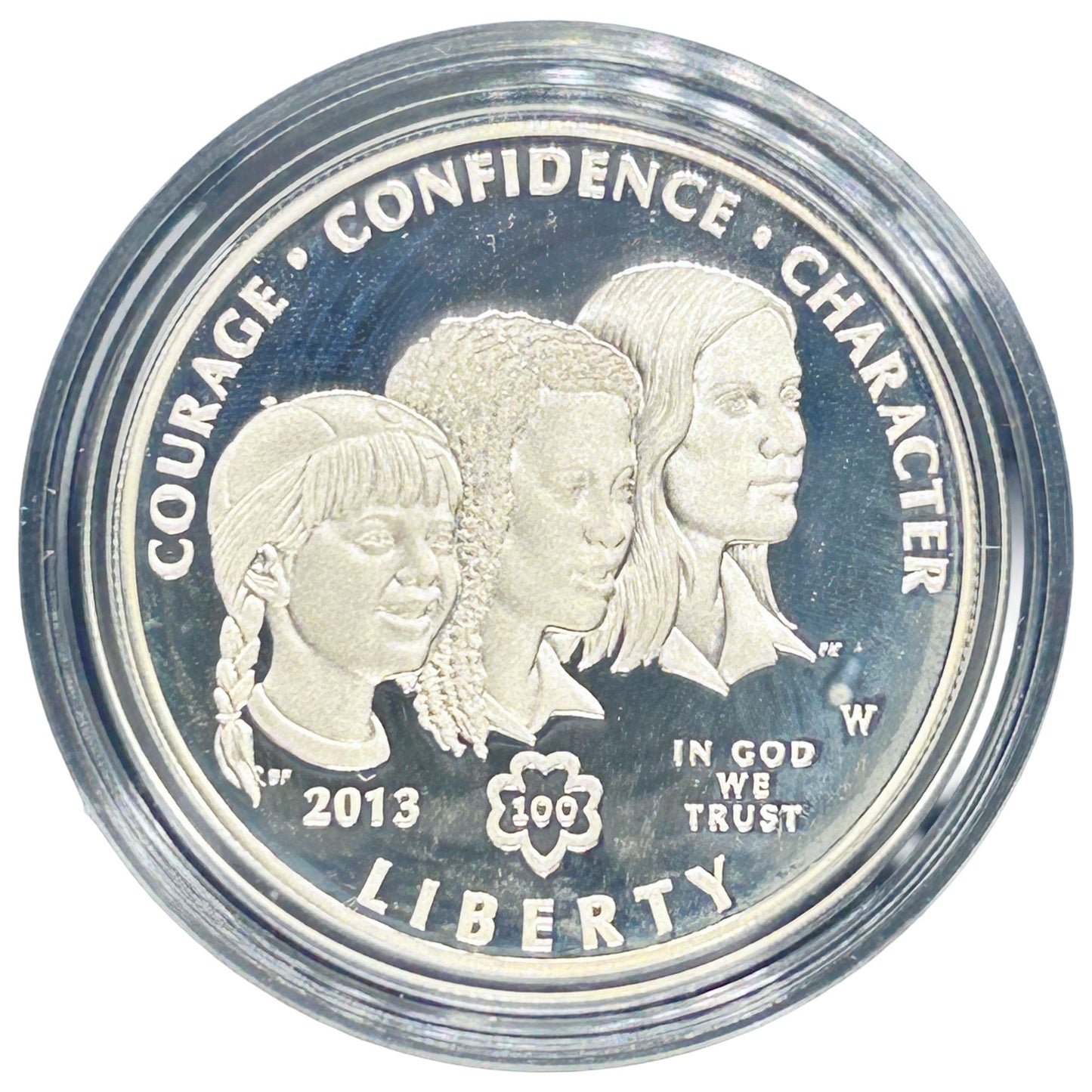 2013 W Girl Scouts Centennial PROOF Silver Dollar US Mint Coin with Box and COA