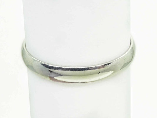 3mm Wide Unisex High Polish Platinum Band Ring Size 9