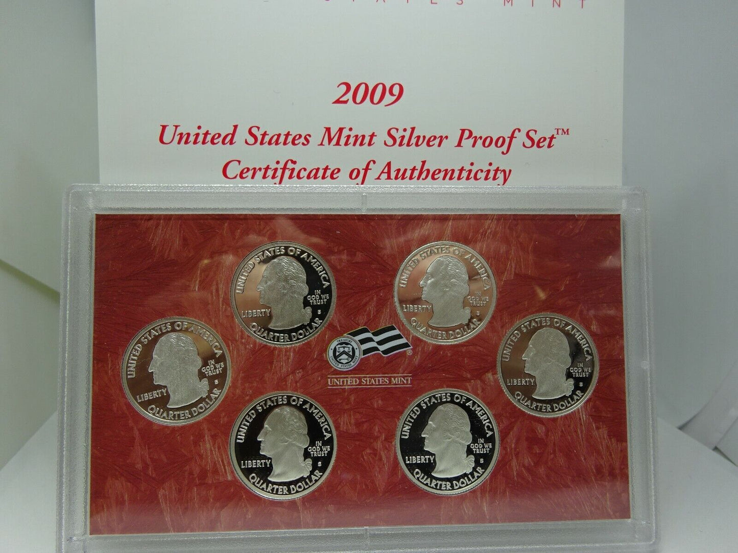 2009 S Proof Set Original Box +COA 18 Coins 90% Silver Quarters Kennedy US Mint