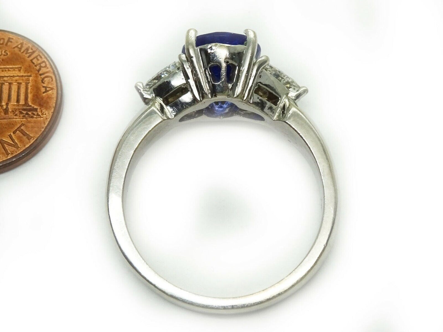 4.71ct Natural Tanzanite & Earth Mined Diamond Ring solid 14k  Gold Size 11.25