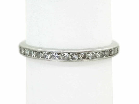 1.20ct tw Natural Diamond Platinum Eternity Band Ring Size 6.75