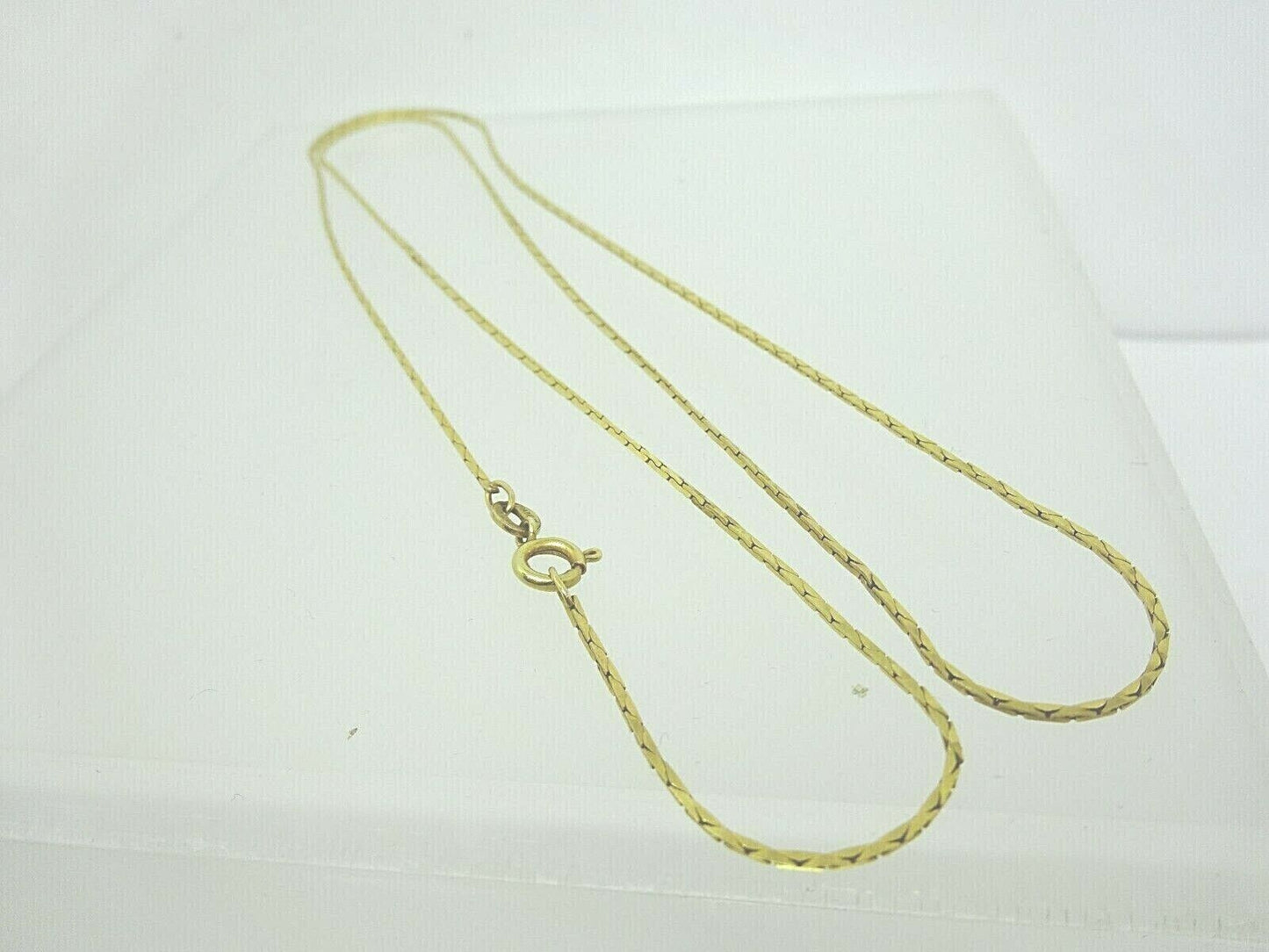 Italian 1mm Box Chain 14k Yellow Gold 24" 5.5 Grams