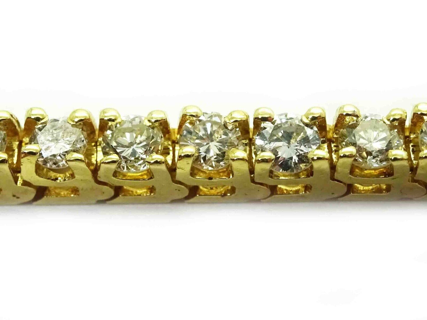 Estate 5ct tw Natural Diamond 3mm Wide Tennis Bracelet 14k Gold