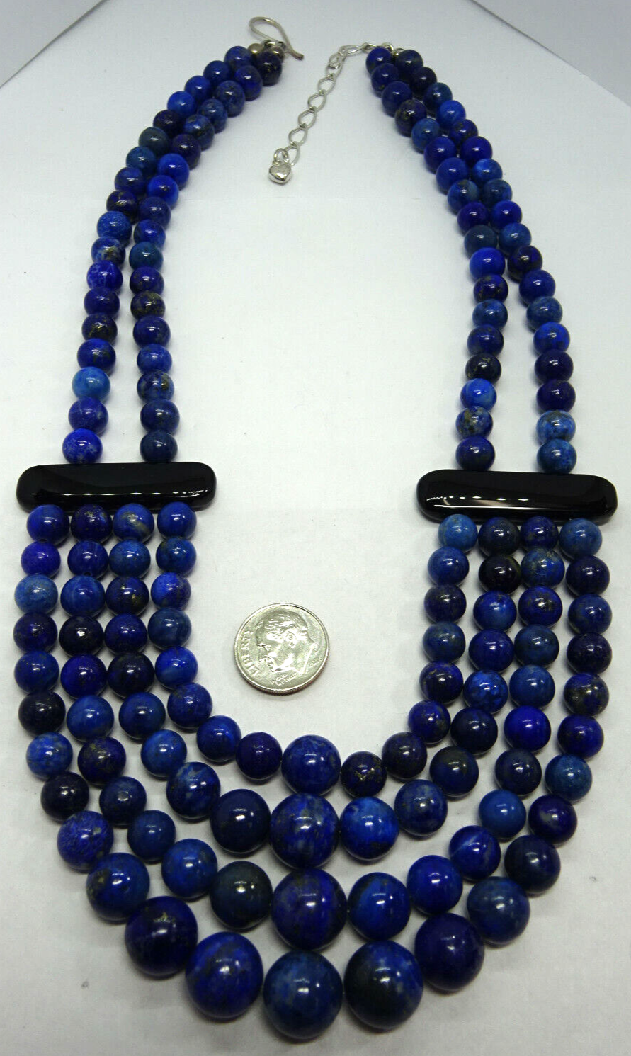 NEW Jay King Blue Lapis & Onyx Multi-Strand Bead Necklace,Desert RoseTrading,DRT