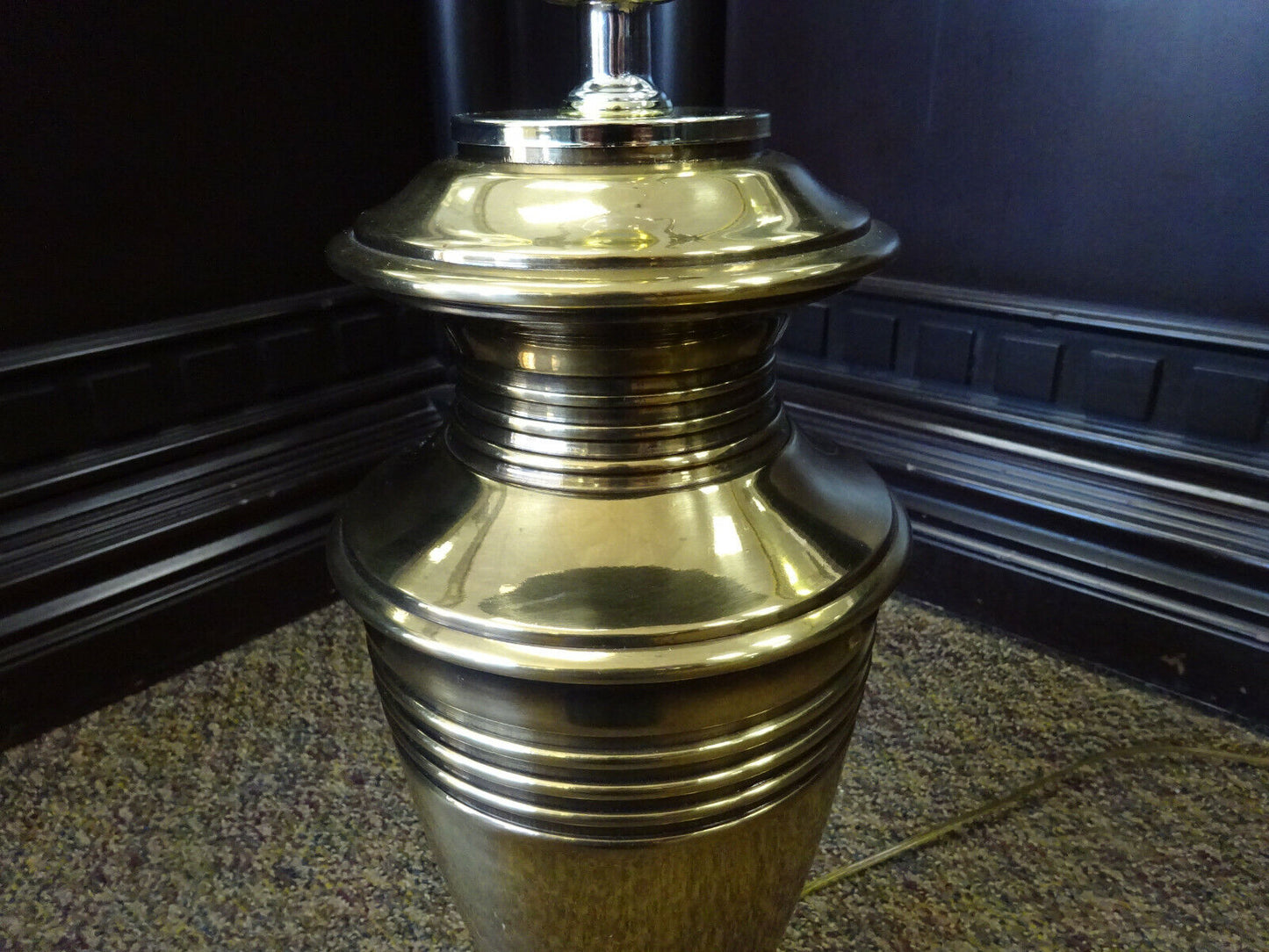 Mid-Century STIFFEL BRASS Table Lamp,Urn Neoclassical Design Brass Finial,3 Way