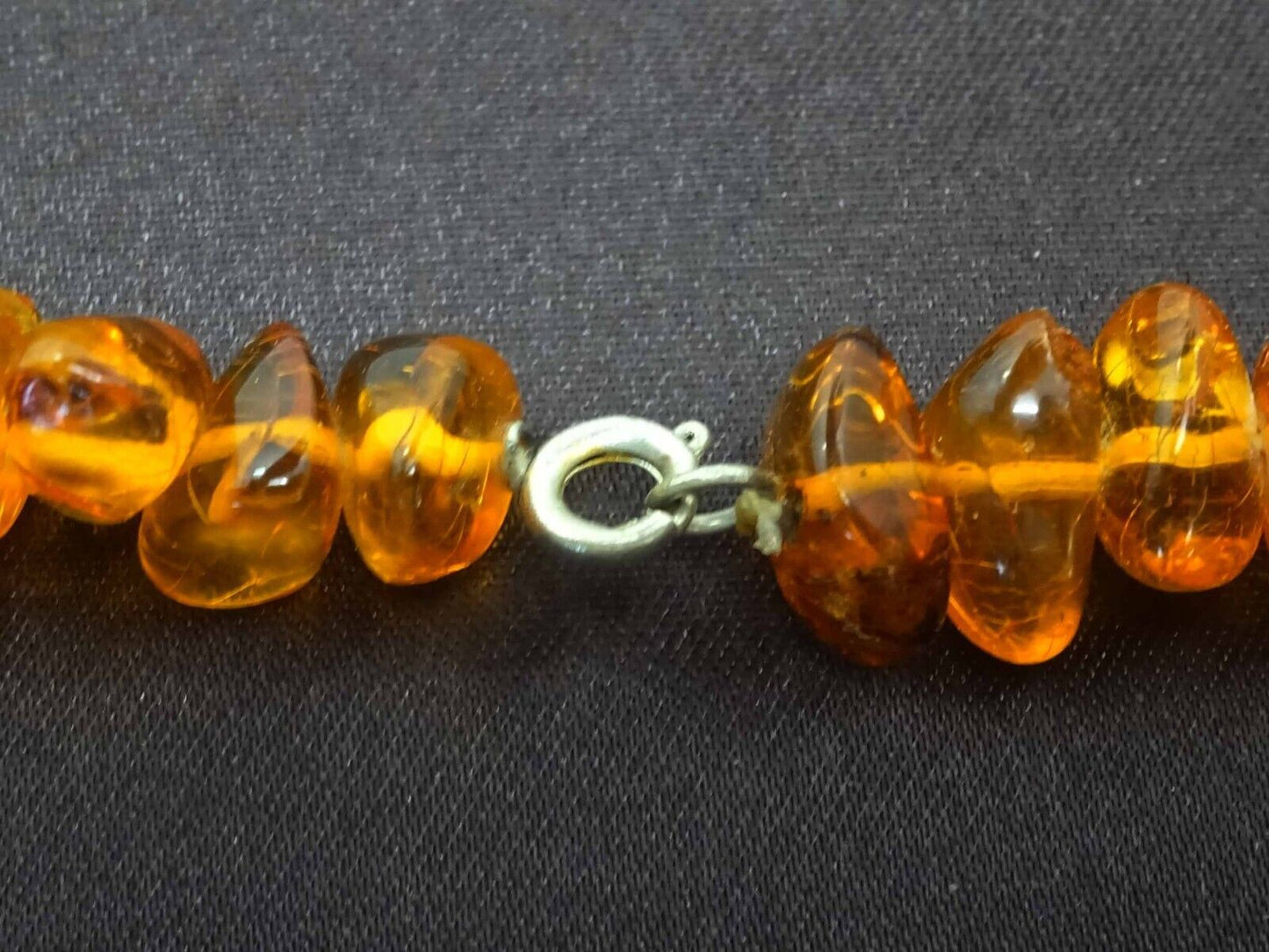 Estate Baltic Amber Chunky Freeform Nugget Necklace 20.5"