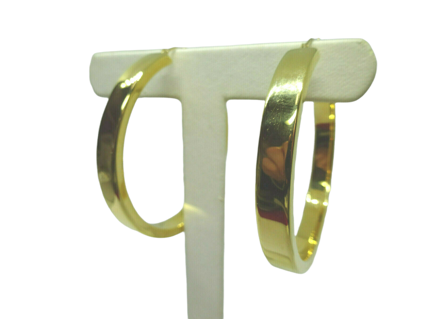 Milor Designer Italy Dia-Cut Wide Hoop Earrings 14k Gold