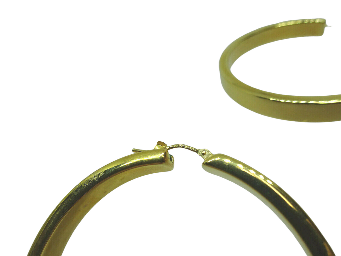 Milor Designer Italy Dia-Cut Wide Hoop Earrings 14k Gold