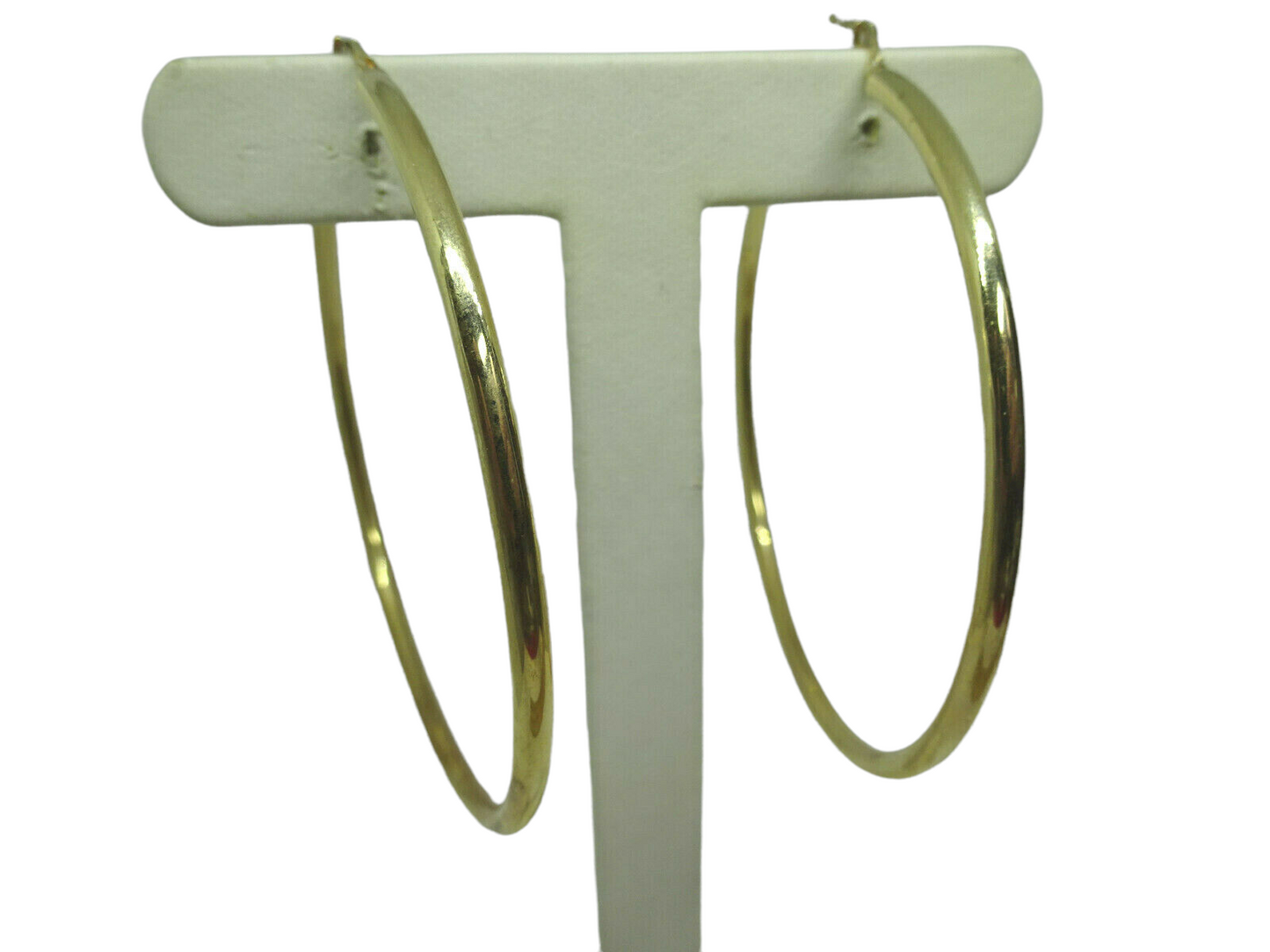 Large Thin Italy Hoop Earrings 14k Gold