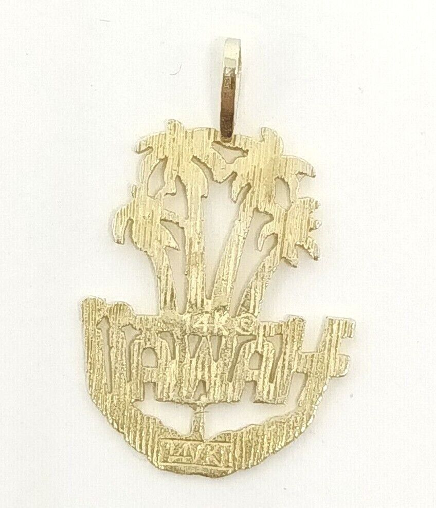 Hawaii 14k Yellow Gold Decorative Charm/Pendant