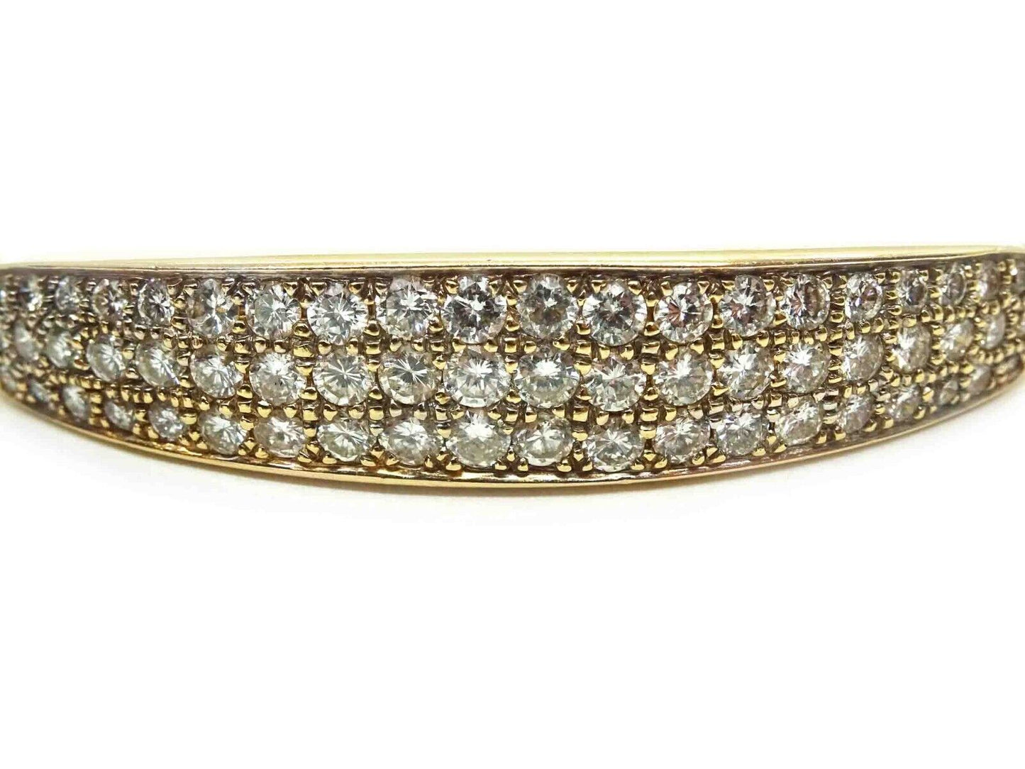 4.78ct tw Diamond Pave Center Station Bracelet 14k Gold 27.2 Grams