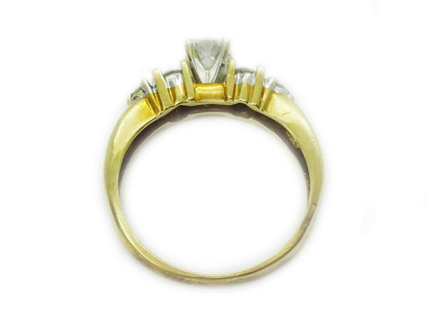 0.38ct tw Natural Earth Mined Diamond Ring 14k Gold Size 6.25