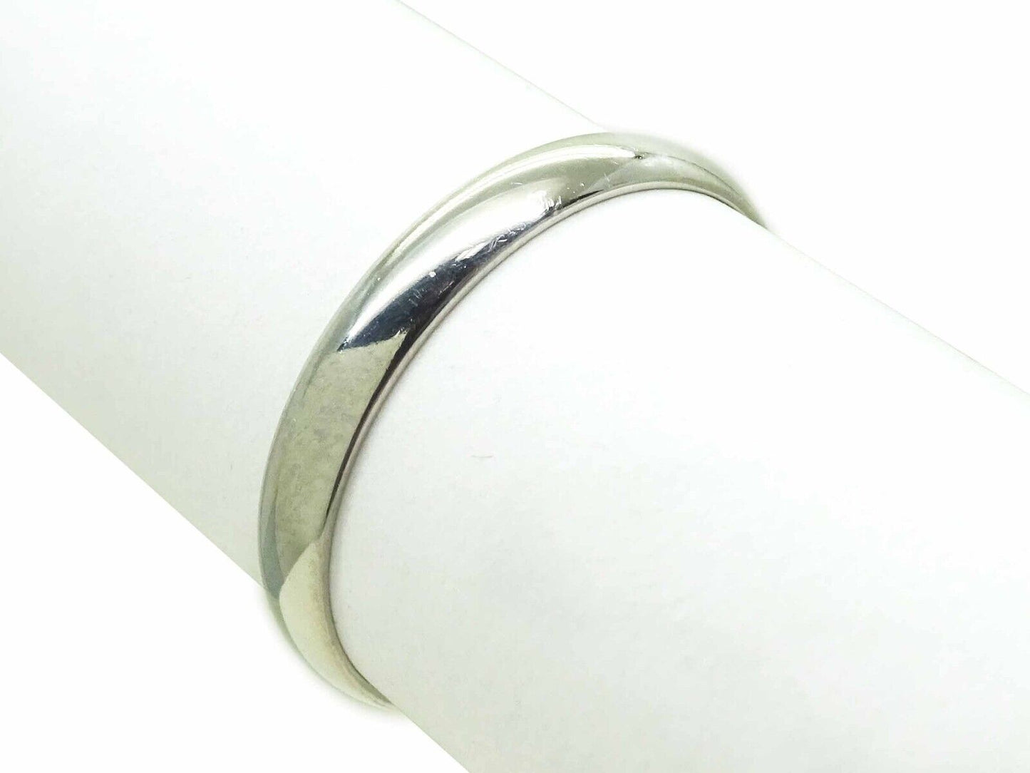 3mm Wide Unisex High Polish Platinum Band Ring Size 9