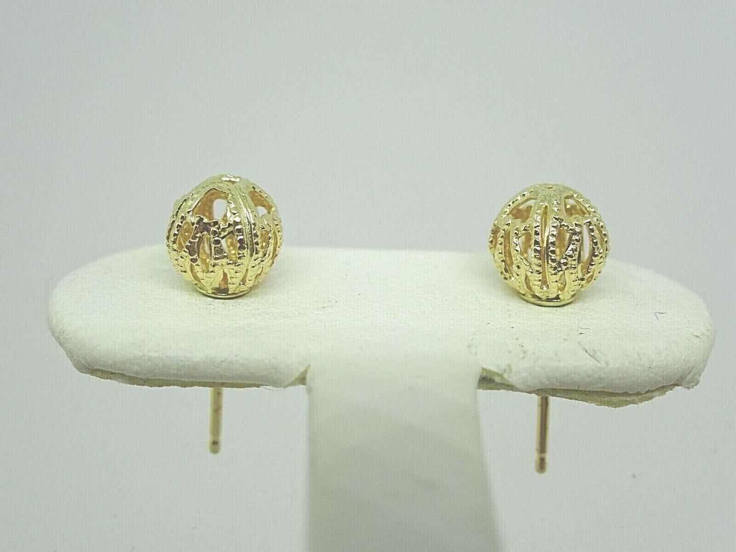 Globe Stud Earrings 18k Yellow Gold