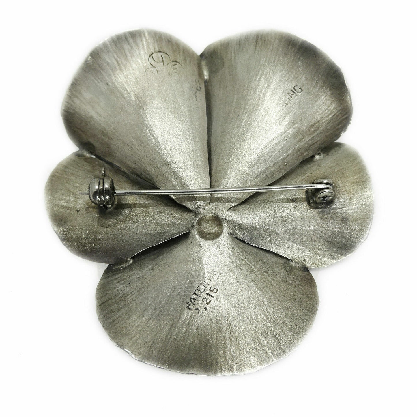 Vintage Stuart Nye Pansy Pin Brooch Sterling Silver