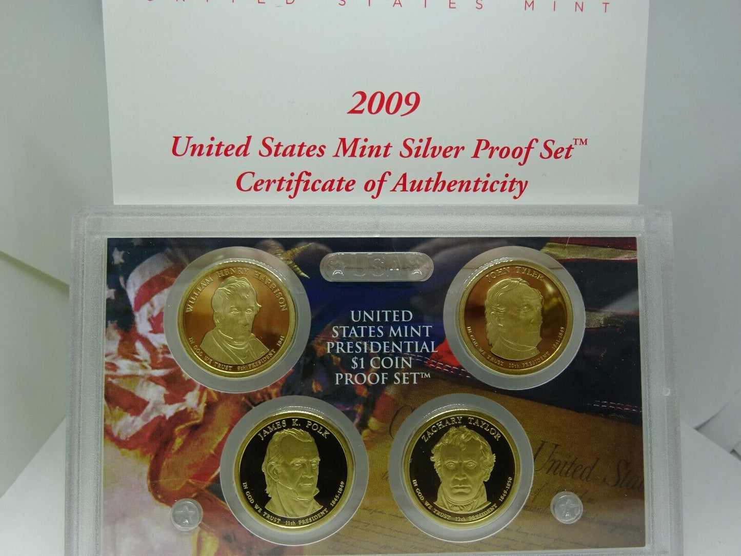 2009 S Proof Set Original Box +COA 18 Coins 90% Silver Quarters Kennedy US Mint