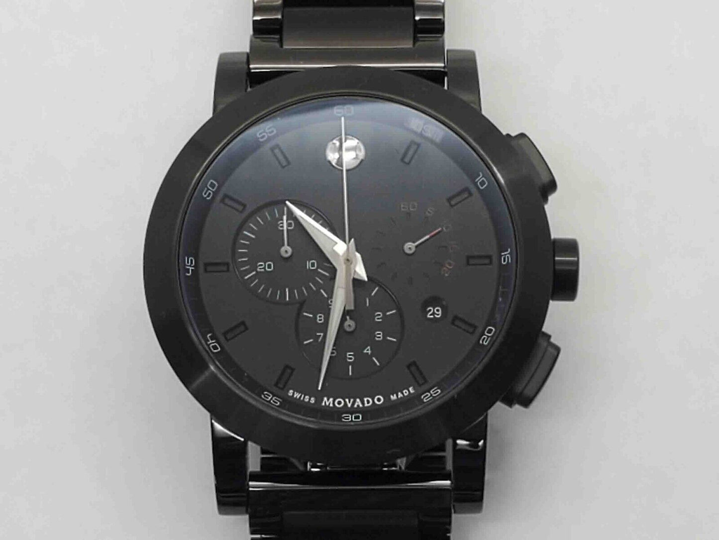 Movado Men's Black 44mm Signature Sport Chronograph Wristwatch