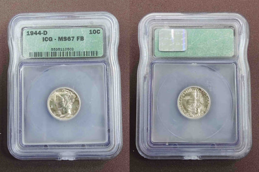 1944-D 10C Mercury Dime ICG MS67 FB Full Bands