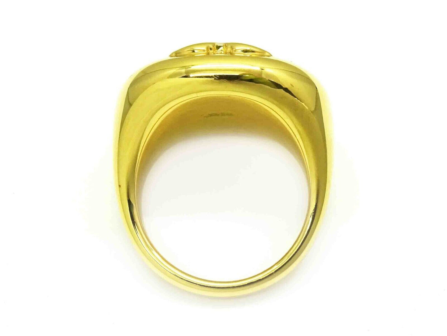 Italian Designer Soave Oro Statement Ring 14k Gold Electroform Resin Size 9.25