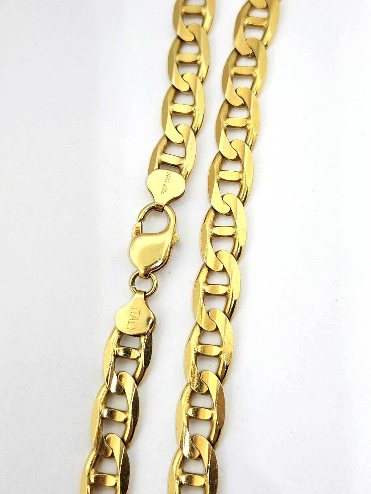 14k Yellow Gold Mariner Chain Necklace 24'' Long, 9mm Wide