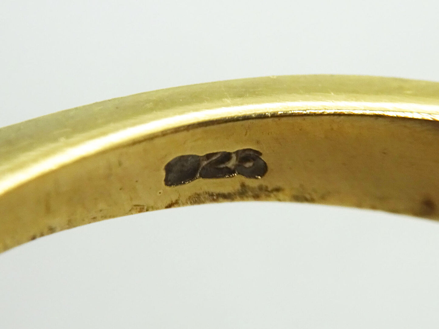 Round CZ Dome Vermeil Ring Sterling Silver Size 8.5
