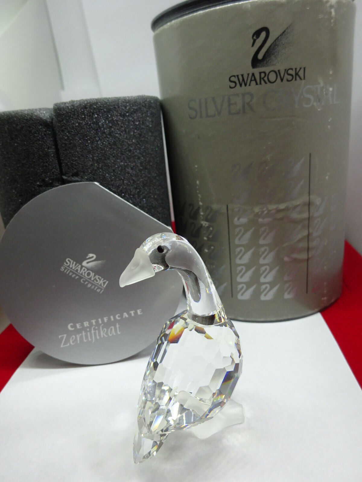 Swarovski Crystal Figurine Mother Goose Mint in Box & COA 2-1/2" Tall