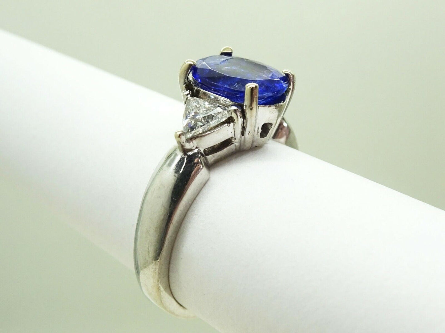 4.71ct Natural Tanzanite & Earth Mined Diamond Ring solid 14k  Gold Size 11.25