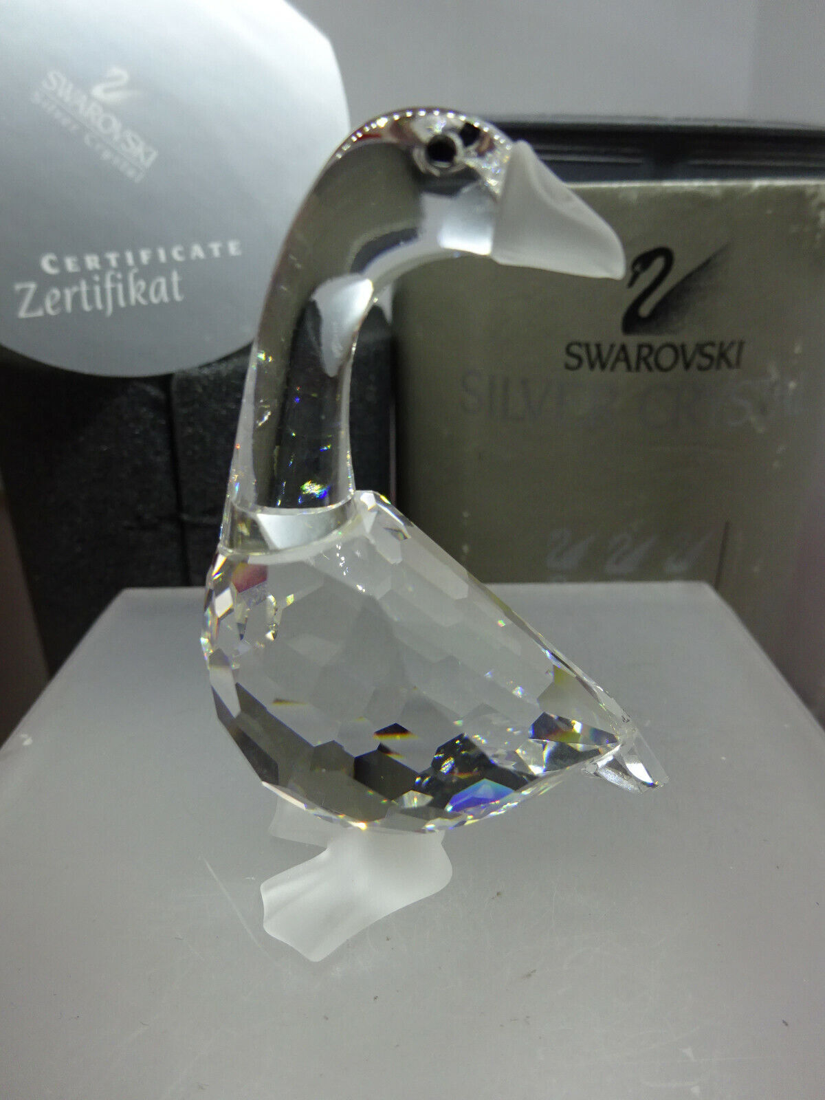 Swarovski Crystal Figurine Mother Goose Mint in Box & COA 2-1/2" Tall