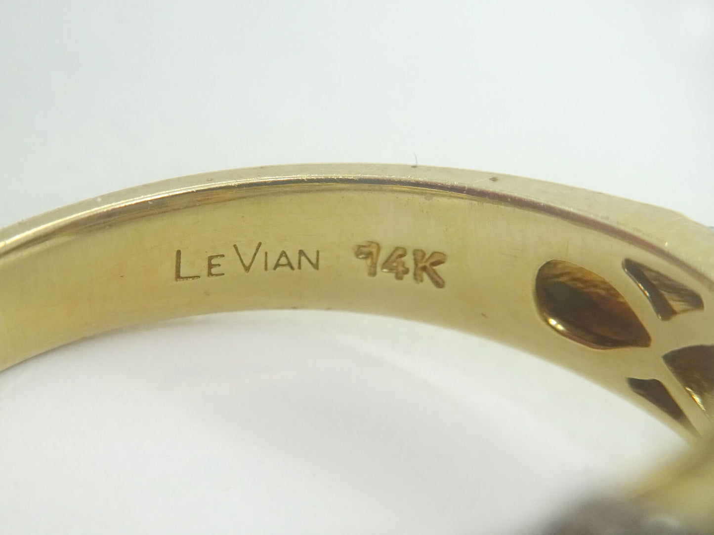 LeVian 7.5ct tw Natural Citrine & Chocolate Diamond Ring 14k Gold Size 9