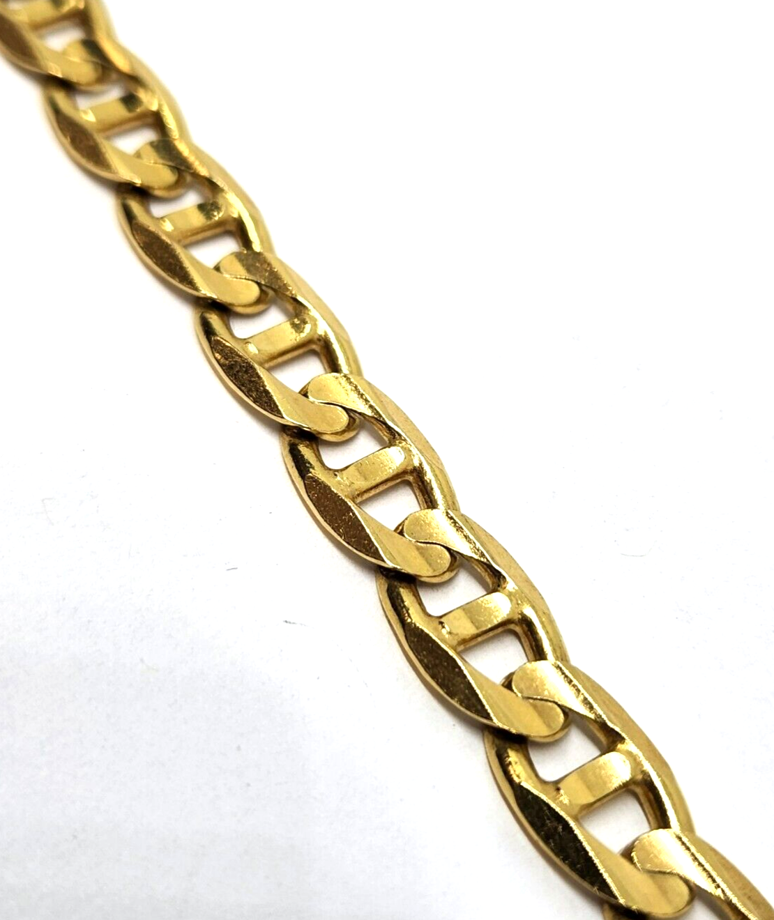 14k Yellow Gold Mariner Chain Necklace 24'' Long, 9mm Wide