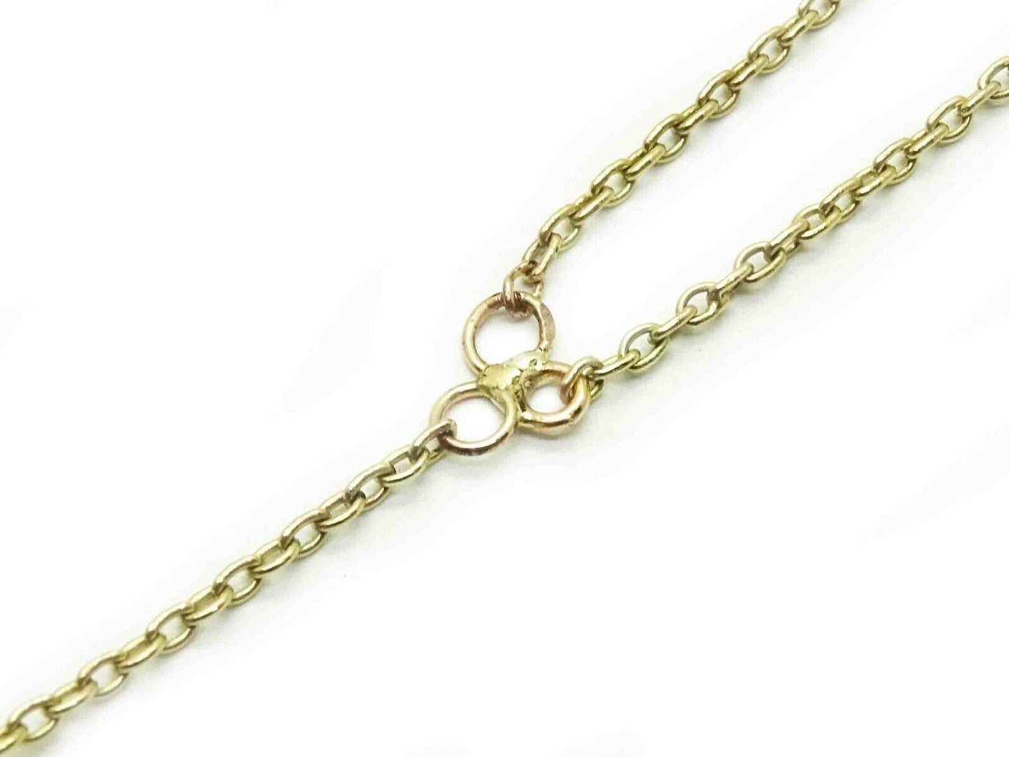 Tricolor Rosary Chain Necklace 14k Gold 12.1 Grams