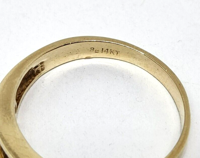 0.42ctw Round Diamond Channel Set Wedding Band Ring 14k Yellow Gold Size 10.25