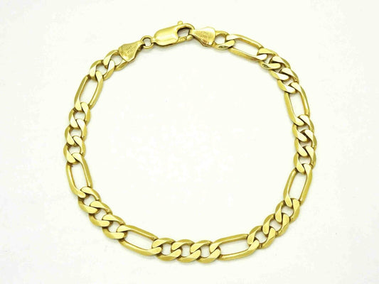 B&M Italian Figaro Link Tennis Bracelet 14k Gold