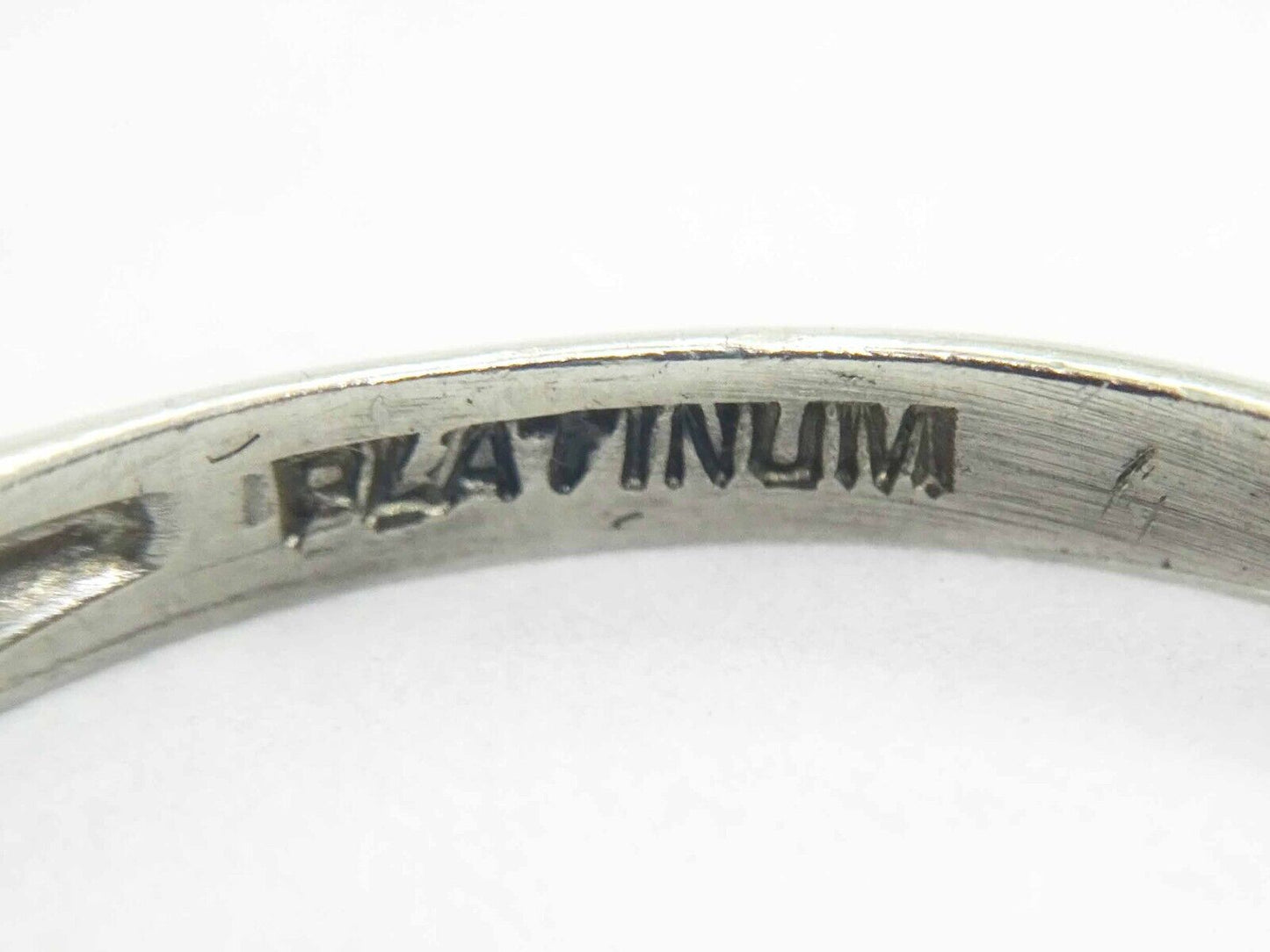Estate 0.25ct tw Channel Natural Diamond Platinum Band Ring Size 5.5