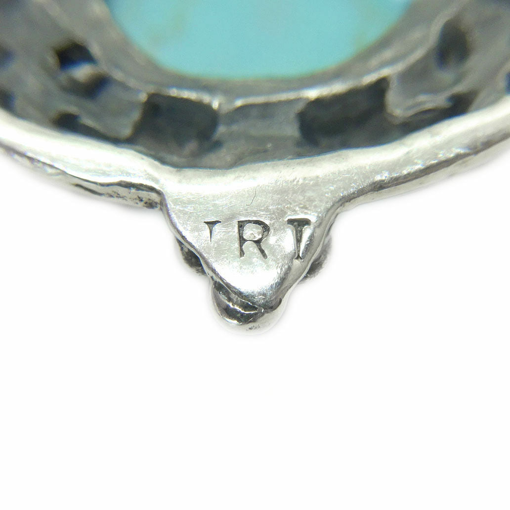 JRI Mexico Turquoise Sterling Silver Decorative Small Pendant